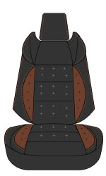 シートカバー カローラクロス 専用  ブラック + ブラウン 