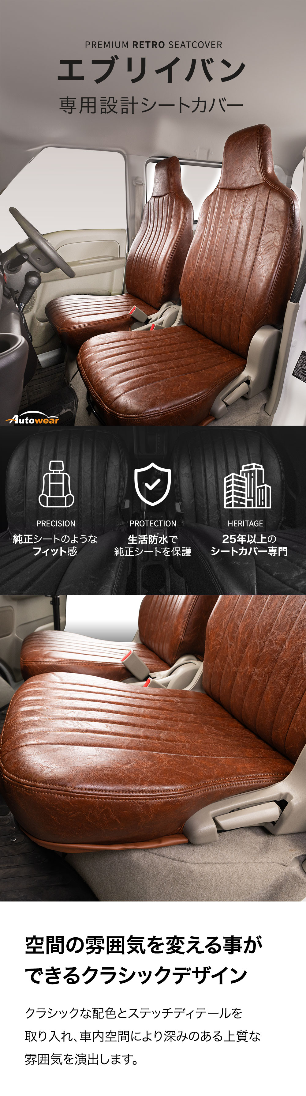 エブリイバンレトロー シートカバー 